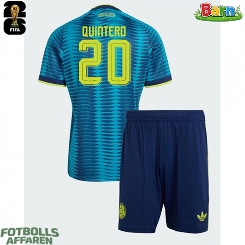 Colombia Juan Fernando Quintero #20 Bortaställ Barn VM 2026 Kortärmad (+ Korta byxor)
